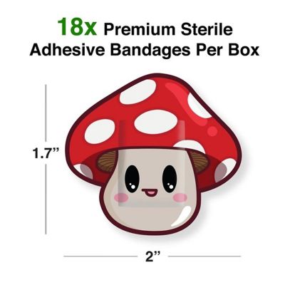 Mushroom Adhesive Bandages  18 Count Image 1