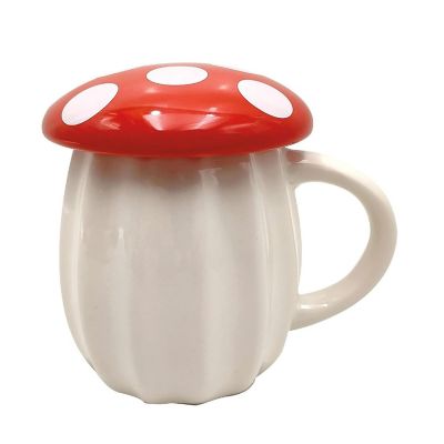 Mushroom Molded Mug with Lid Image 1