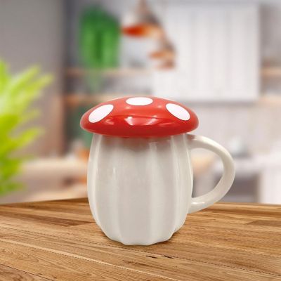 Mushroom Molded Mug with Lid Image 2