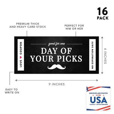 Mustache Design Love Coupons for Couples Image 3