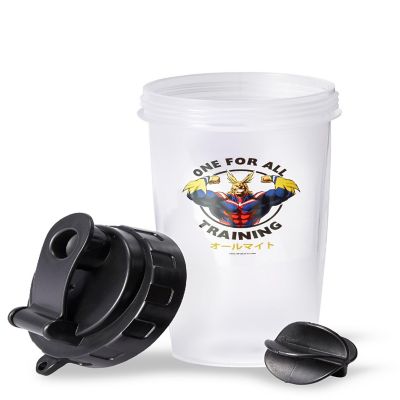 My Hero Academia All Might Training Gym Shaker Bottle  Includes Mixing Ball Image 1