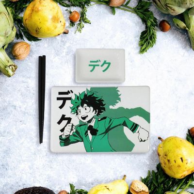 My Hero Academia Deku Sushi Plate Set  Sushi Plate, Soy Sauce Dish, & Chopsticks Image 2