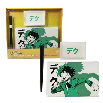 My Hero Academia Deku Sushi Plate Set  Sushi Plate, Soy Sauce Dish, & Chopsticks Image 3