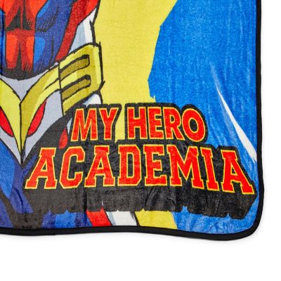 My Hero Academia Official All Might Large Fleece Throw Blanket  60 x 45 Inches Image 1