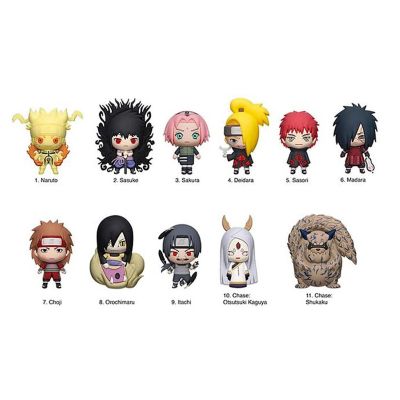 Naruto Series 6 3D Foam Bag Clip  1 Random Image 1