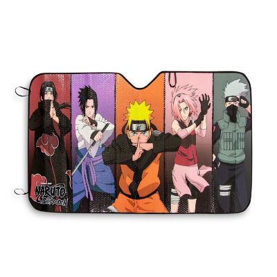 Naruto Shippuden Characters Sunshade for Car Windshield  58 x 28 Inches Image 1