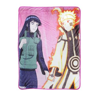 Naruto Shippuden Hinata &amp; Naruto Glitter Throw Blanket Image 1