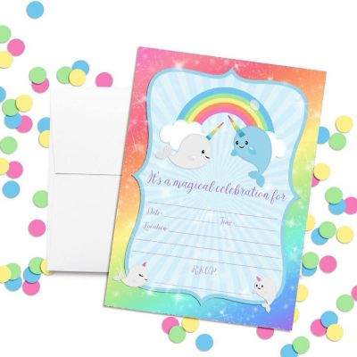 Narwhal Invitations 40pc. by AmandaCreation Image 2