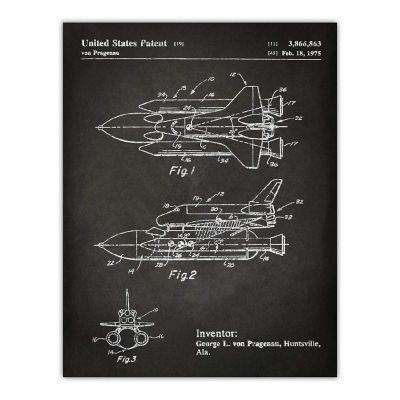 NASA Space Shuttle Patent 8.5x11in Image 1
