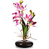 National Tree Company 10" Pink Orchid Flowers Decor Potted Image 1