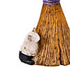 National Tree Company 13 in. Halloween Black Cat Climbing Broom Image 3