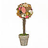 National Tree Company 14" Easter Egg Pink & White Topiary Image 1