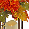 National Tree Company 14 in. Mum Flower and Berries Decorated Harvest Lantern Image 2