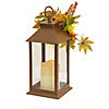 National Tree Company 14 in. Sunflower and Pumpkin Decorated Harvest Lantern Image 3