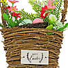 National Tree Company 15" Brown Hanging Floral Basket Image 2