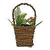 National Tree Company 15" Brown Hanging Floral Basket Image 3