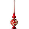 National Tree Company 15" Burgundy and Gold Glass Christmas Tree Topper Image 1