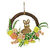National tree company 16" bunny and rose flowers wreath Image 1