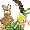 National tree company 16" bunny and rose flowers wreath Image 2