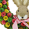 National tree company 16" floral wreath with bunny head center Image 2