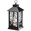 National Tree Company 16&quot; Halloween Lantern with LED Lights, Carved Images of Bats and Cobwebs Image 1