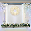 National Tree Company 17" White Rose Wreath Image 1