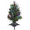 National Tree Company 18" Fiber Optic Crestwood Spruce Tree Image 1