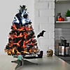National Tree Company 2 ft. Black Fiber Optic Tree with Candy Corn Color Lights Image 1
