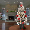 National Tree Company 2 ft. Snowy Bristle Pine Tabletop Tree with Battery Operated LED Lights Image 1