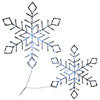 National Tree Company 20" & 24" Diamond Tip Ice Crystal Snowflake Pair with LED Lights Image 1