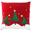 National Tree Company 20" General Store Collection Red Pillow with Christmas Trees Image 1