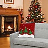 National Tree Company 20" General Store Collection Red Pillow with Christmas Trees Image 1
