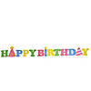 National Tree Company 20" Tinsel Fabric "HAPPY BIRTHDAY" with 150 Warm White LED Lights-UL, Indoor/Outdoor Image 1