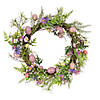 National tree company 22" pink eggs, flowers, and ferns wreath Image 1