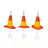 National Tree Company 23 in. Pre-Lit Candy Corn Witch&#8217;s Hat Garden Stakes Image 1