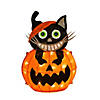 National Tree Company 23 in. Pre-Lit Pumpkin and Black Cat Image 1