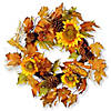 National Tree Company 24 in. Autumn Sunflower Wreath Image 1