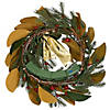 National Tree Company 24" Magnolia Mix Pine Wreath with LED Lights and Bow Image 3