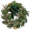 National Tree Company 24" Magnolia Mix Pine Wreath with LED Lights and Bow Image 4