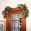 National Tree Company 24" Mixed Pine and Bow Christmas Corner Swags Image 1