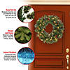 National Tree Company 24" Pre-Lit Artificial Christmas Wreath, Crestwood Spruce with Twinkly LED Lights, Plug in Image 4