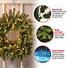 National Tree Company 24" Pre-Lit Artificial Christmas Wreath, Norwood Fir with Twinkly LED Lights, Plug in Image 4