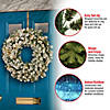 National Tree Company 24" Pre-Lit Artificial Christmas Wreath, Snowy Sheffield Spruce with Twinkly LED Lights, Plug in Image 4