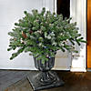 National Tree Company 24" Snowy Morgan Spruce Porch Bush with Twinkly LED Lights Image 1