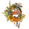National Tree Company 26 in. Harvest Country Car and Sunflowers Wreath Image 1