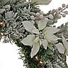 National Tree Company 26" Pre-Lit Artificial Christmas Wreath, Frosted Colonial, White LED Lights, Battery Powered Image 2
