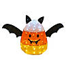 National Tree Company 27 in. Pre-Lit Candy Corn Bat Image 1