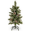 National Tree Company 3 ft. Glittering Pine Pencil Slim Tree with Clear Lights Image 3