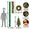 National Tree Company 3 ft. Pre-Lit Artificial Christmas Tree, Wreath, and Garland Assortment with Battery Powered Operated LED Lights Image 3