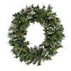 National Tree Company 30" Glistening Pine Wreath with LED Lights Image 1